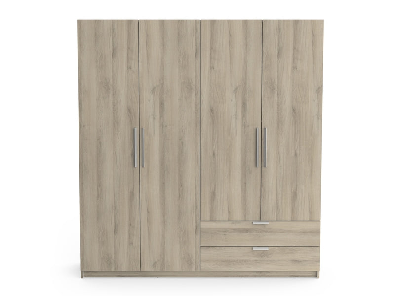 Armoire 4 porte(s) battante 2 tiroir(s) GLORY 2 coloris Chêne kronberg largeur 178.1 cm