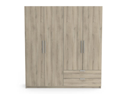 Armoire 4 porte(s) battante 2 tiroir(s) GLORY 2 coloris Chêne kronberg largeur 178.1 cm