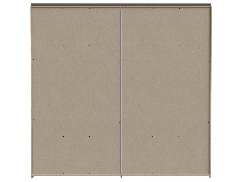 Szafa 2-skrzydłowa z drzwiami przesuwnymi, bez szuflad, model PEMBURY, w kolorze dąb/antytaktyt, szerokość 231 cm