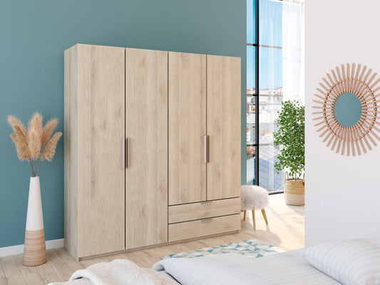 Armoire 4 porte(s) battante 2 tiroir(s) GLORY 2 coloris Chêne kronberg largeur 178.1 cm
