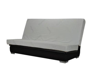 Sofa-łóżko klik-klak do spania okazjonalnego, zdejmowany pokrowiec, kolor szary